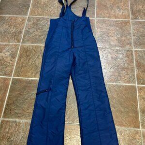 ~Vintage Hermans WOMENS M/L NAVY Ski Bibs Overalls INSULATED Snow Board Snow